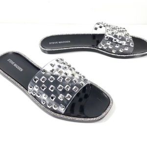 Steve Madden Jynn Black Jelly Slide Size 9